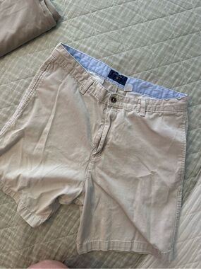 Saddlebred Khaki Beige Cotton Chino Shorts